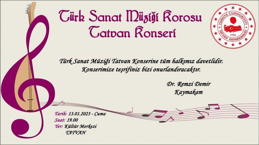 Türk Sanat Müziği Korusu Tatvan Konseri